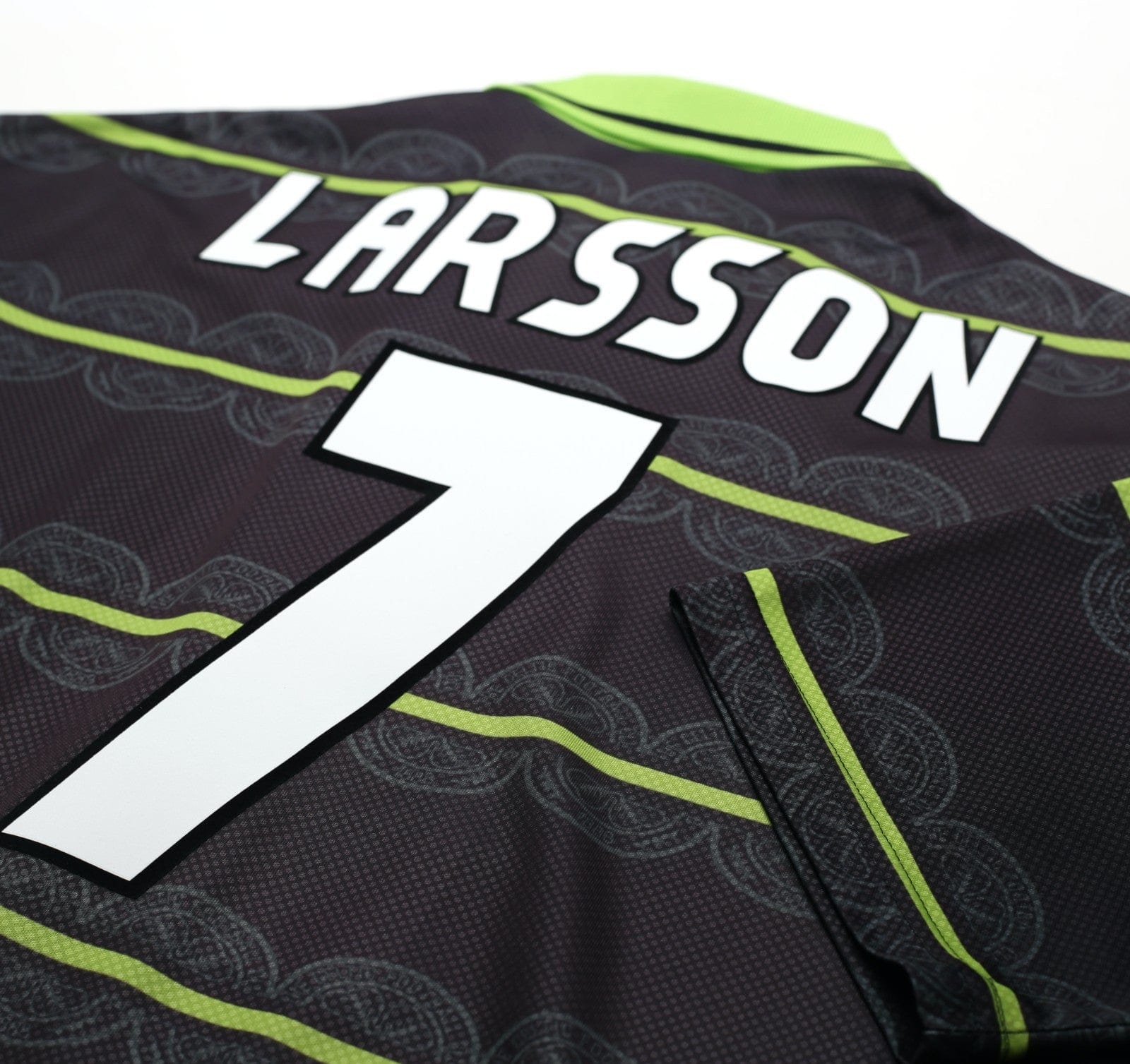 1998/99 LARSSON #7 Celtic Vintage Umbro Away Football Shirt (XL