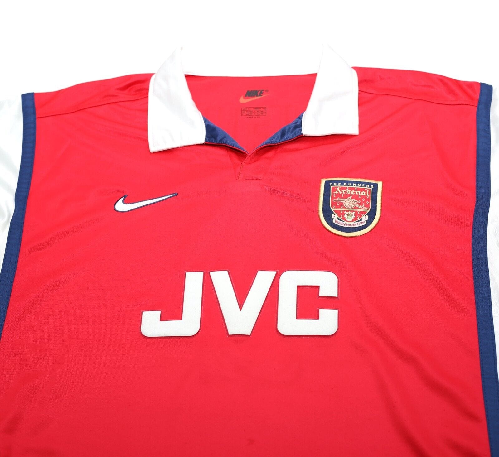 1998/99 ANELKA #9 Arsenal Vintage Nike UCL Home Football Shirt