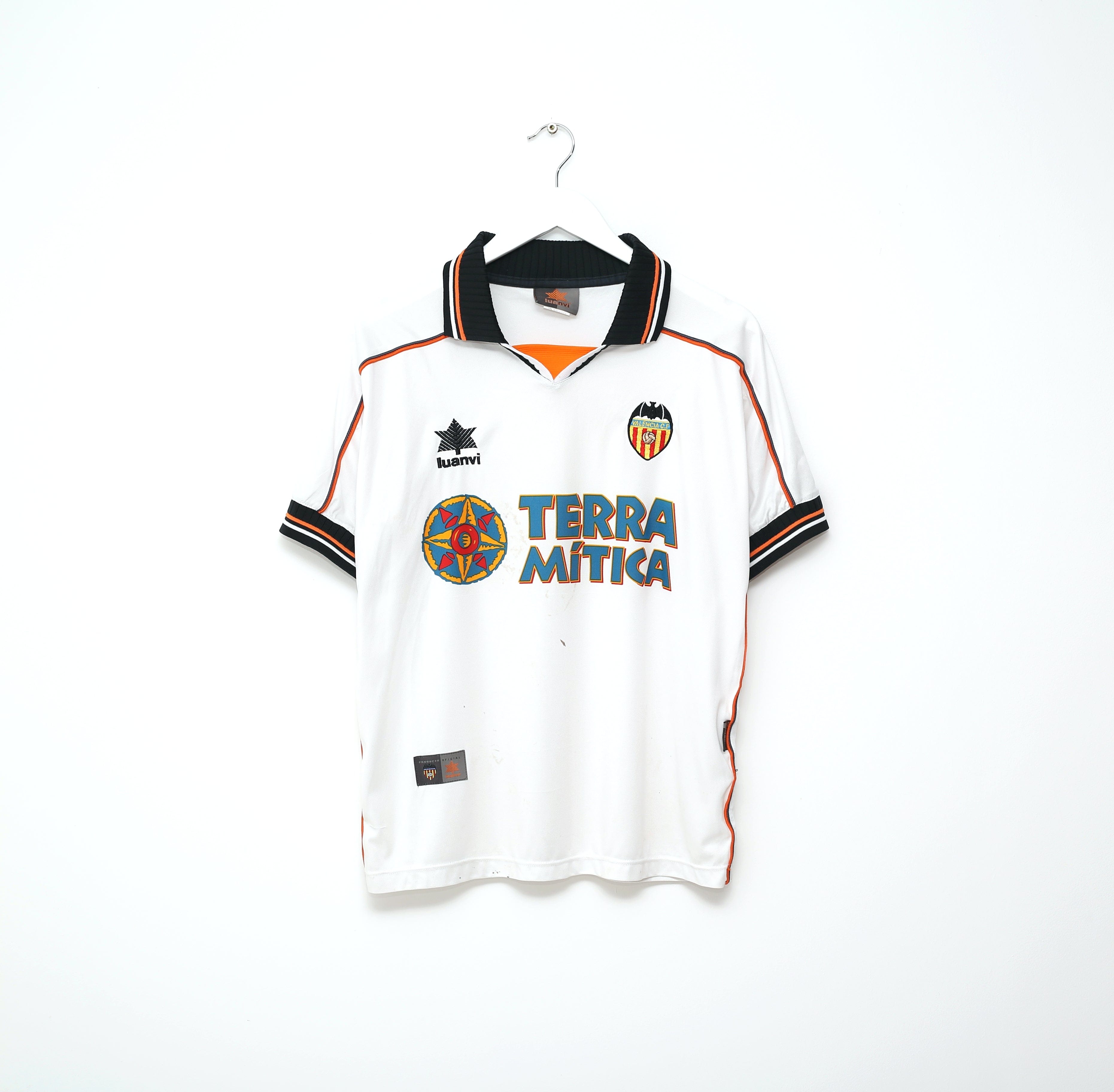 1999/00 VALENCIA Vintage Luanvi Home Football Shirt Jersey (S/M