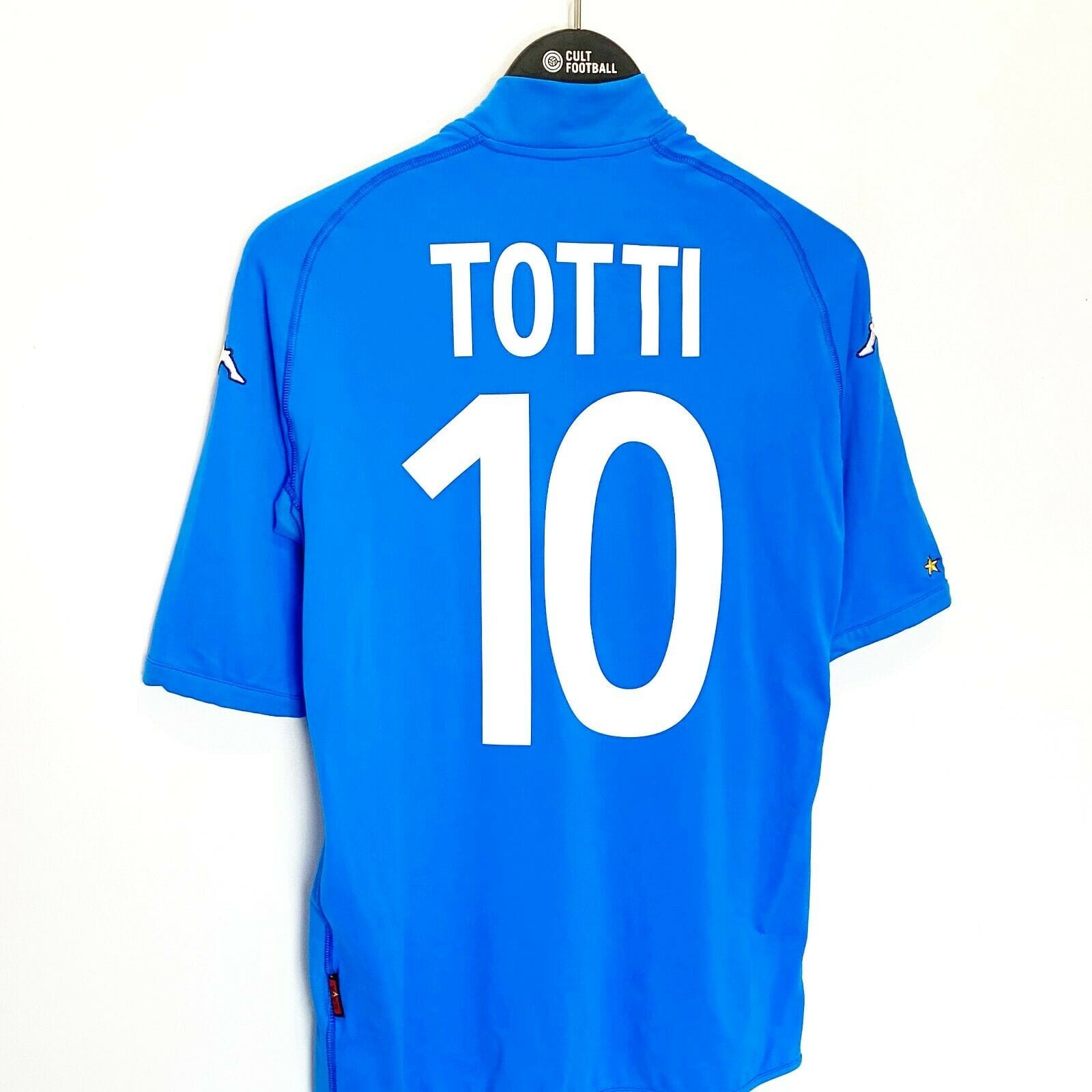 2002 TOTTI #10 Italy Vintage Kappa Home Football Shirt Jersey (M/L
