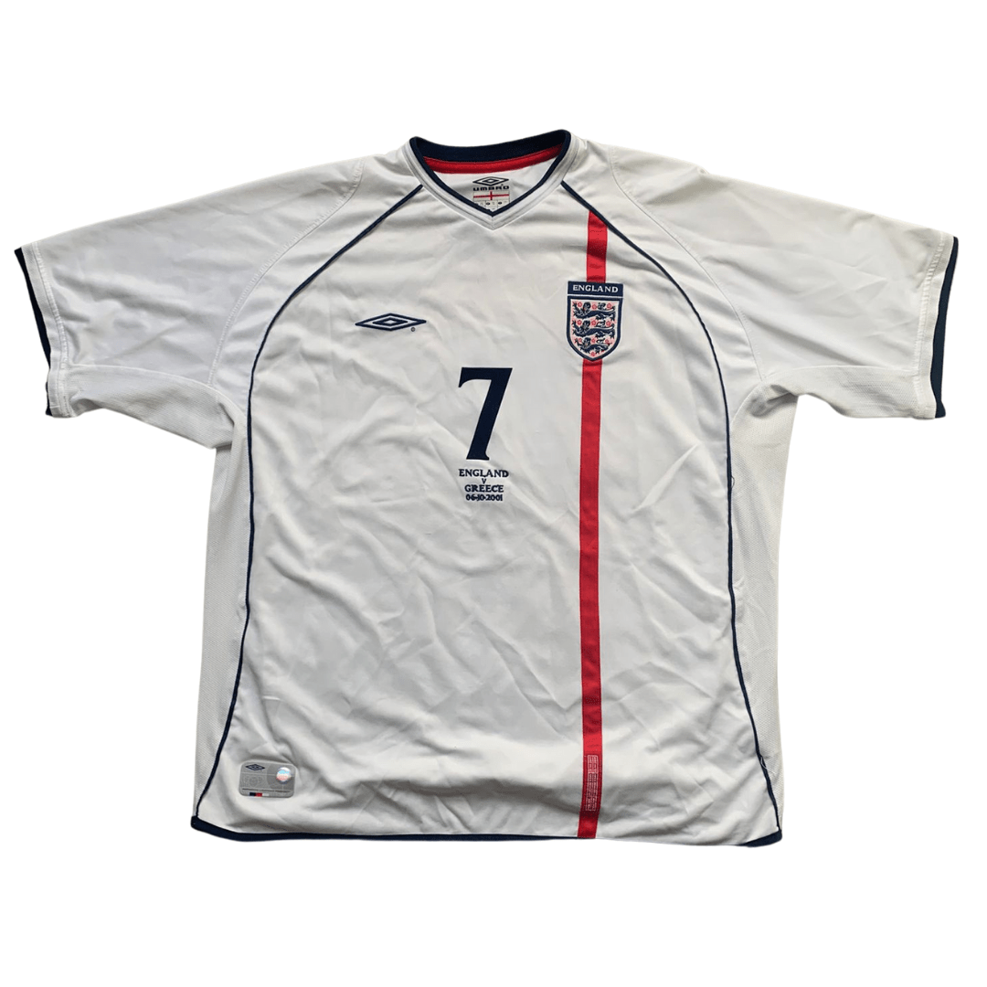 2002 England World Cup Home Shirt BECKHAM 7 (XXL) - Football Shirt