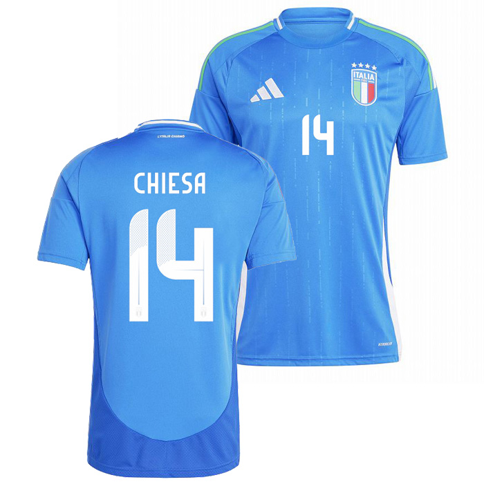 イタリア代表 2024 ホーム 半袖 ユニフォーム No.14 キエーザ【adidas
