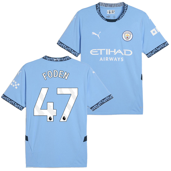 マンチェスターシティ 24-25 ホーム 半袖 ユニフォーム No.47