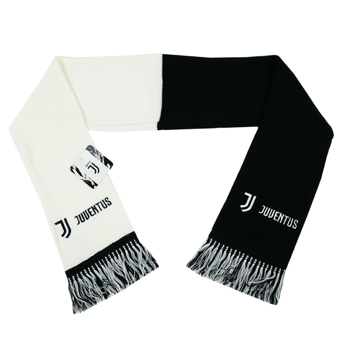 ユベントス オフィシャル マフラー Half (ホワイト×ブラック)(JU.031_2