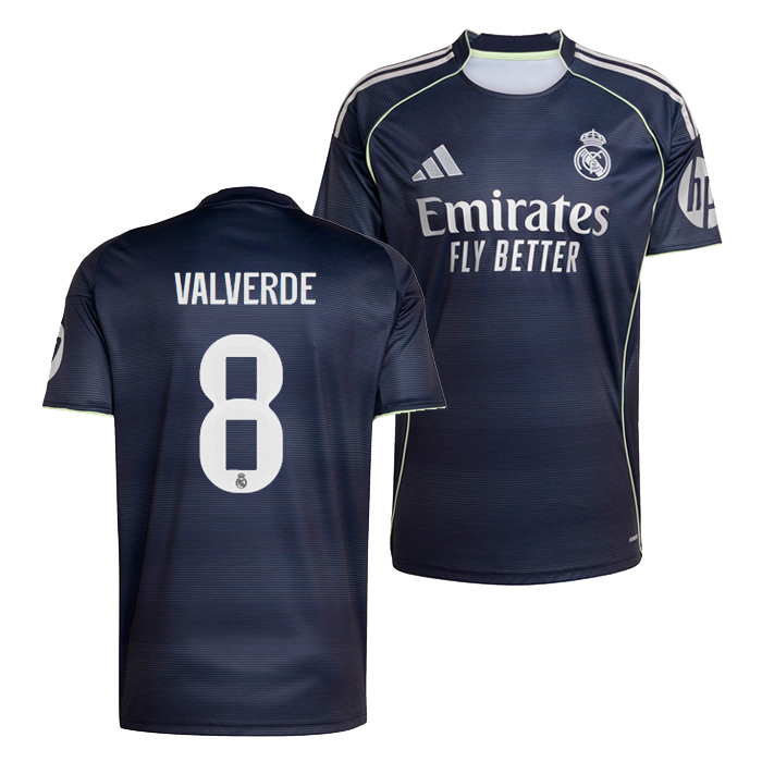 レアルマドリード 25-26 アウェイ 半袖 ユニフォーム No.8 バルベルデ