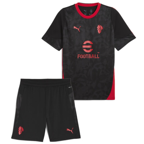 ACミラン 25-26 トレーニングシャツ 半袖＆ショーツ 上下セット(レッド