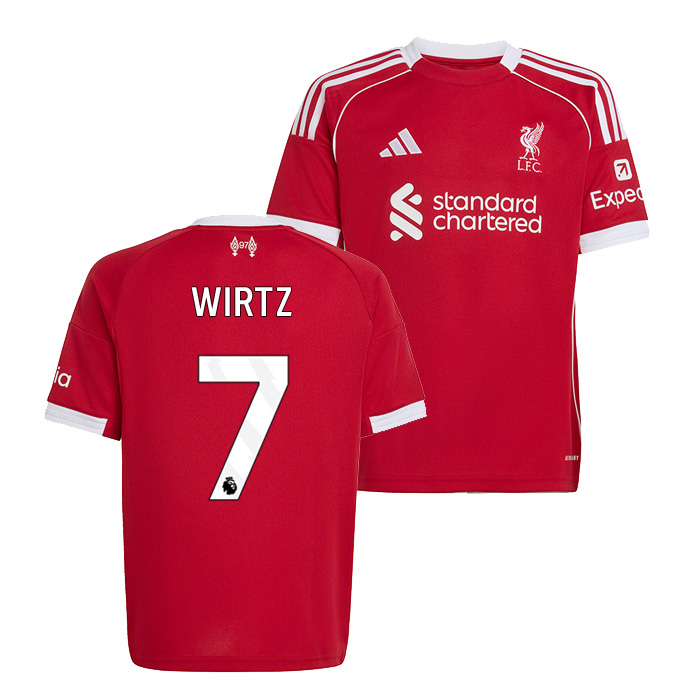 リバプール 25-26 ホーム 半袖 ユニフォーム ジュニア No.7 ヴィルツ