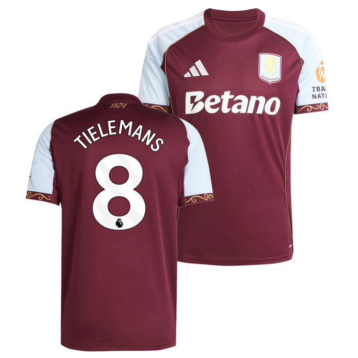 アストンビラ 25-26 ホーム 半袖 ユニフォーム No.8 ティーレマンス