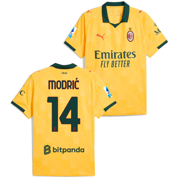 ACミラン 25-26 サード 半袖 ユニフォーム No.14 モドリッチ+セリエA