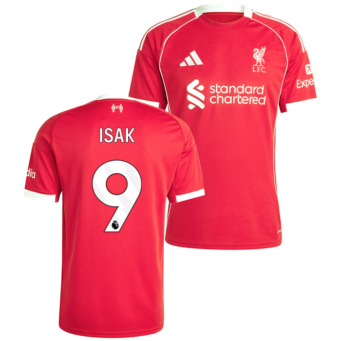 リバプール 25-26 ホーム 半袖 ユニフォーム No.9 イサク【adidas