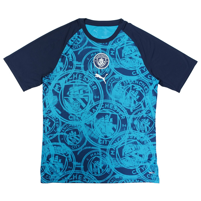 マンチェスターシティ 25-26 プレマッチ シャツ 半袖(ネイビー×スカイ
