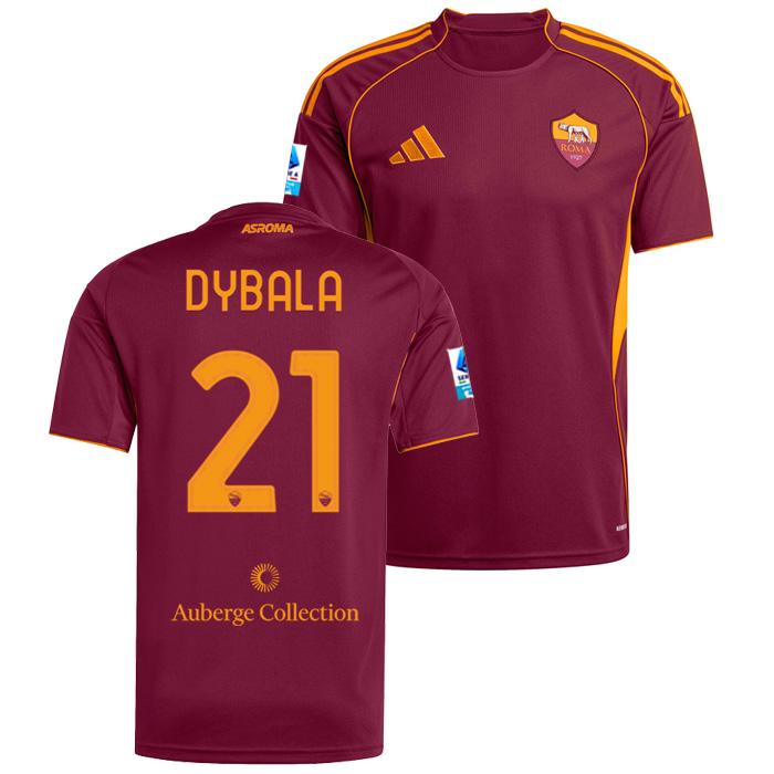 ASローマ 25-26 ホーム 半袖 ユニフォーム No.21 ディバラ (Auberge