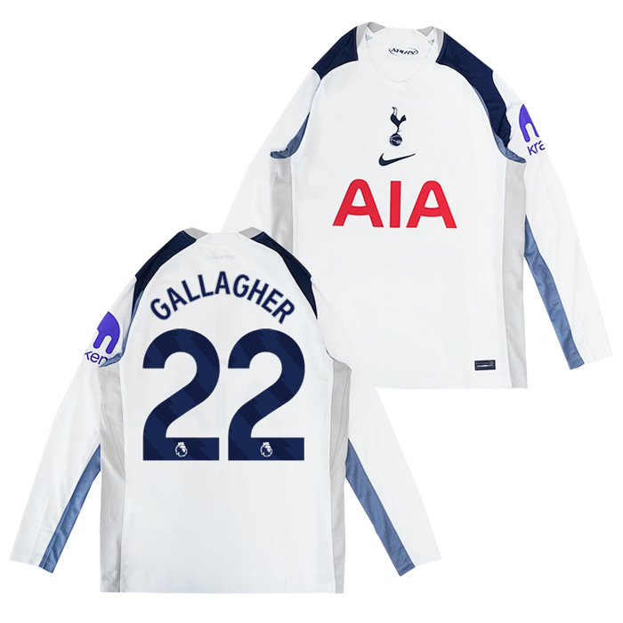 トッテナム 25-26 ホーム 長袖 ユニフォーム No.22 ギャラガー【NIKE