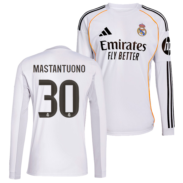 レアルマドリード 25-26 ホーム 長袖 ユニフォーム No.30 マスタン