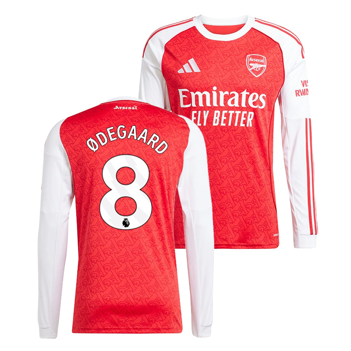アーセナル 25-26 ホーム 長袖 ユニフォーム No.8 ウーデゴール