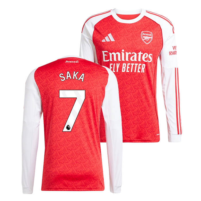 アーセナル 25-26 ホーム 長袖 ユニフォーム No.7 サカ【adidas