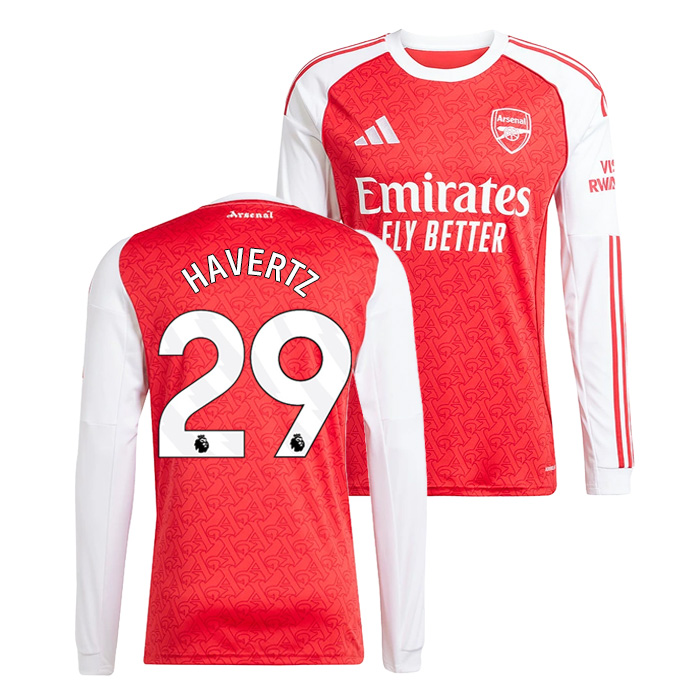 アーセナル 25-26 ホーム 長袖 ユニフォーム No.29 ハバーツ【adidas