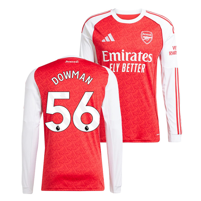 アーセナル 25-26 ホーム 長袖 ユニフォーム No.56 ダウマン【adidas