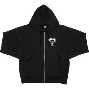 STUSSY ステューシー 24SS WORLD TOUR ZIP HOODIE Black ジップ