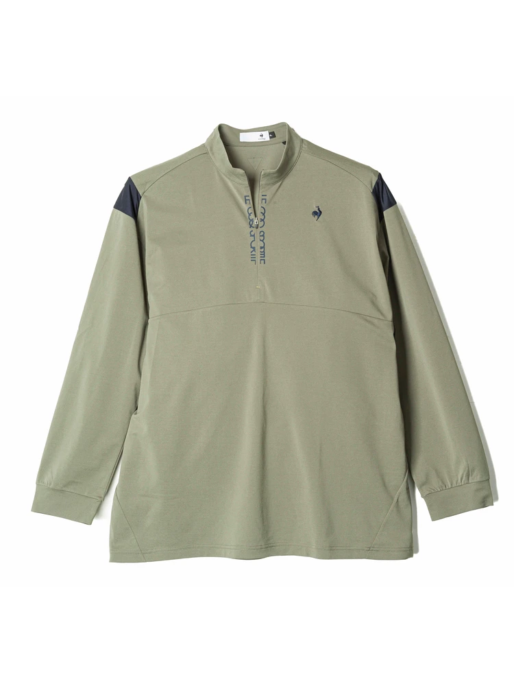 カーキー 【ルコックゴルフ】スポーティハーフジップ長袖シャツ
