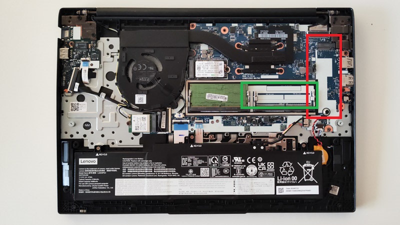 Lenovo ThinkPad E16 Gen 2の取り外し・メモリとSSDの増設方法