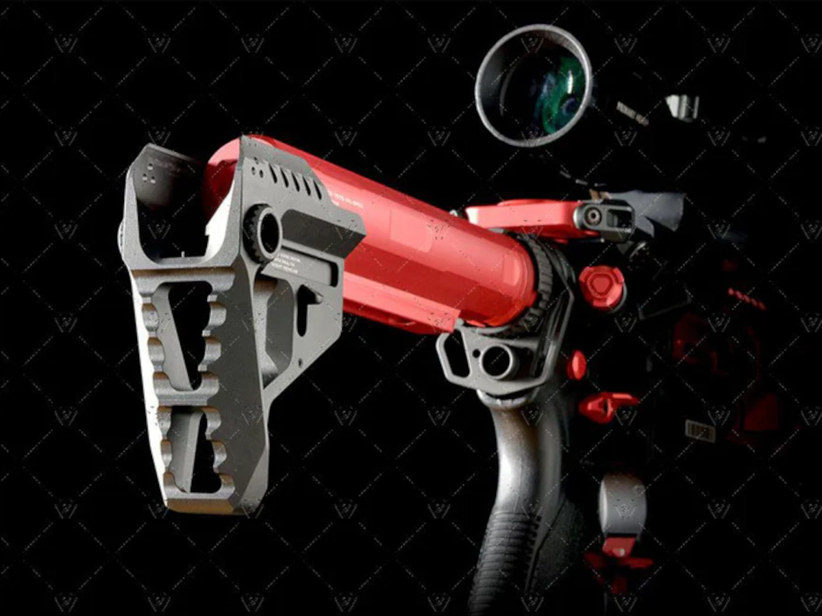 Strike Industries: 実物 ストック Strike Aluminum Pit Stock BK/FDE