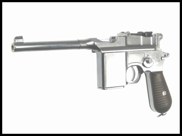 マルシン: ガスブローバックハンドガン モーゼル M712 シルバーABSの