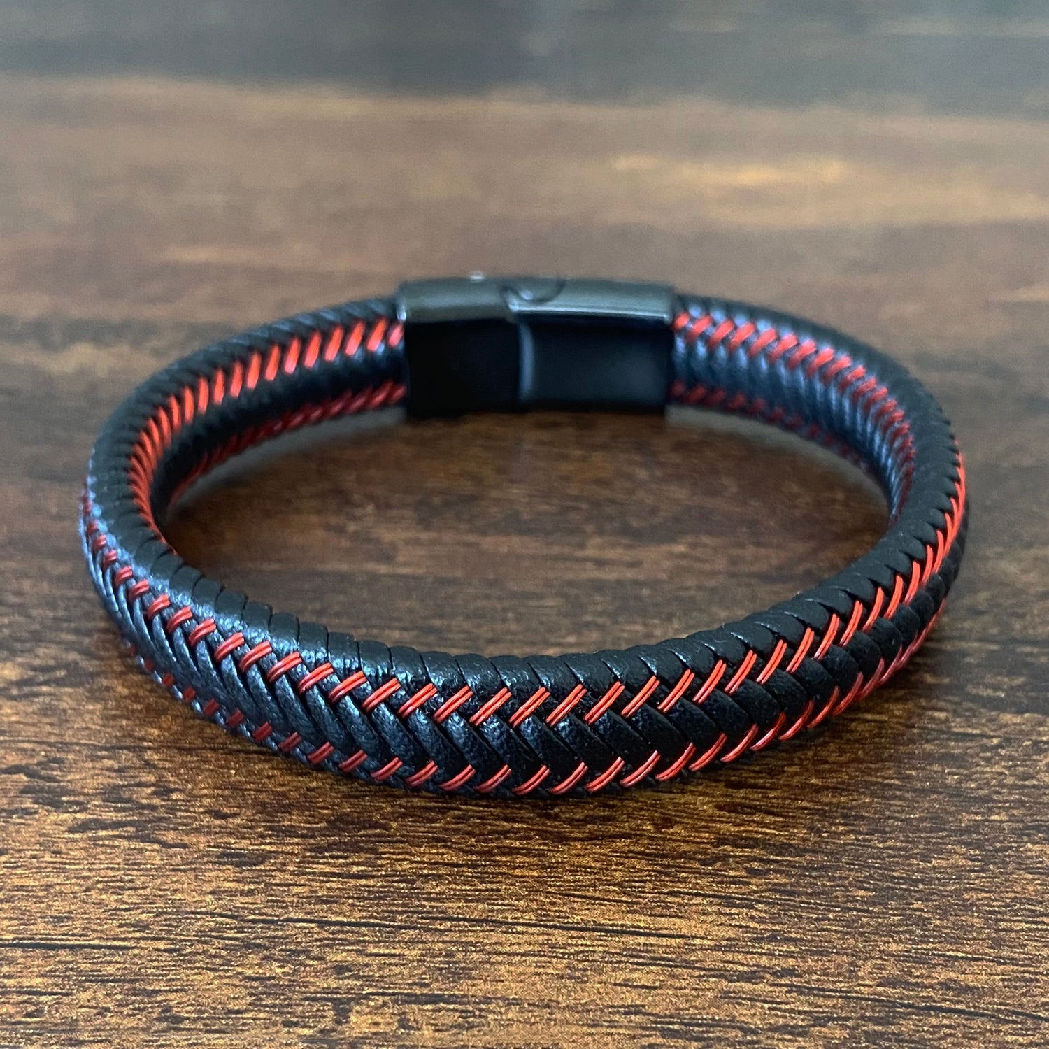 Astro Red Woven Leather Bracelet – Forziani