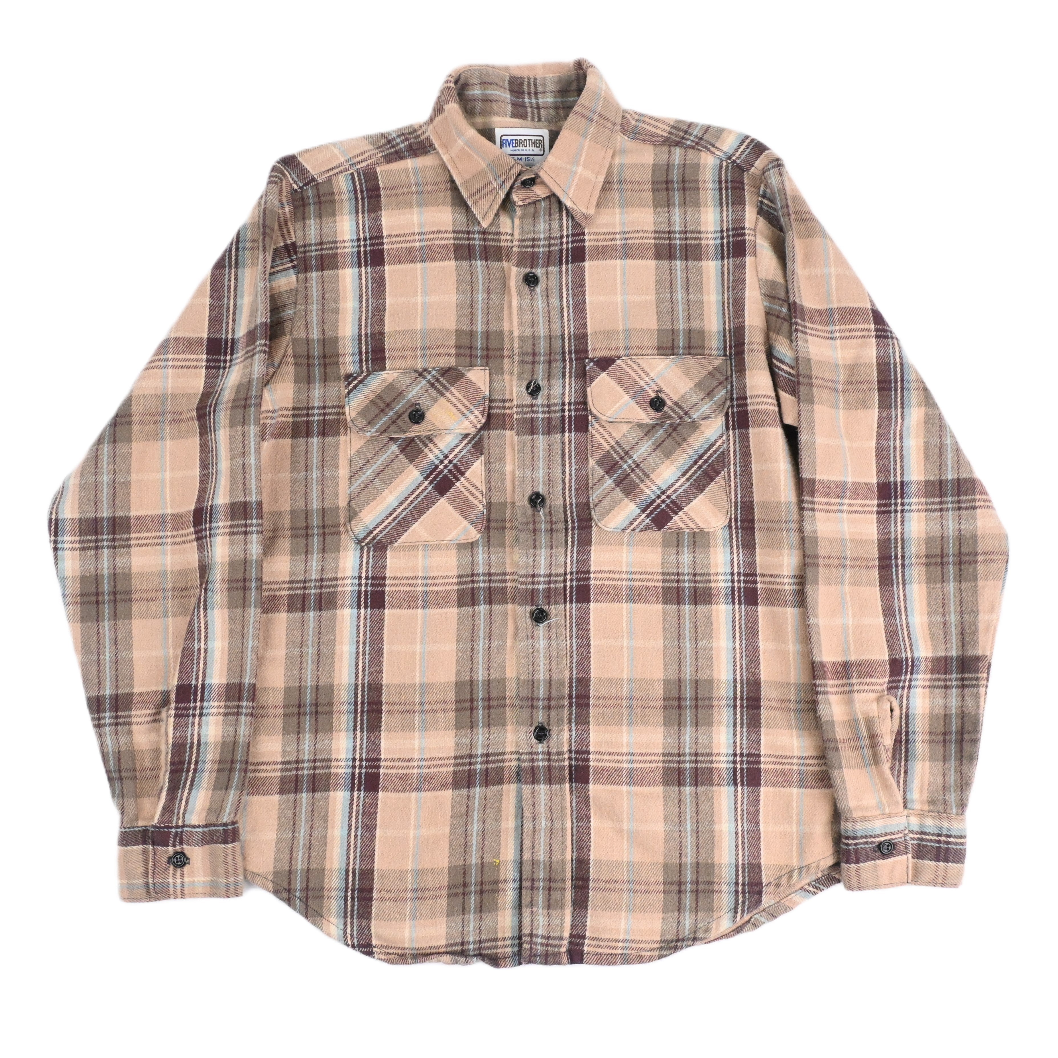 70's~ FIVE BROTHER FLANNEL L/S SHIRT SIZE M