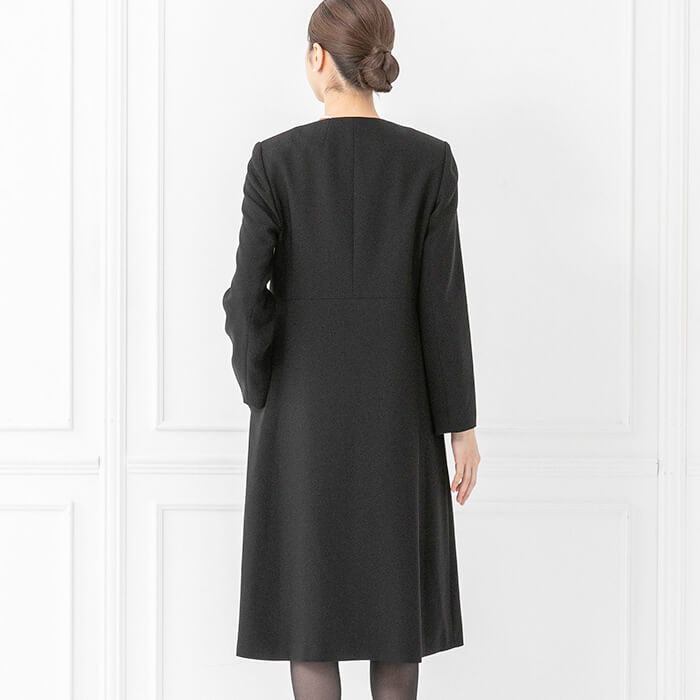 洗える｜ロングジャケットのアンサンブル 13号・ブラック｜東京