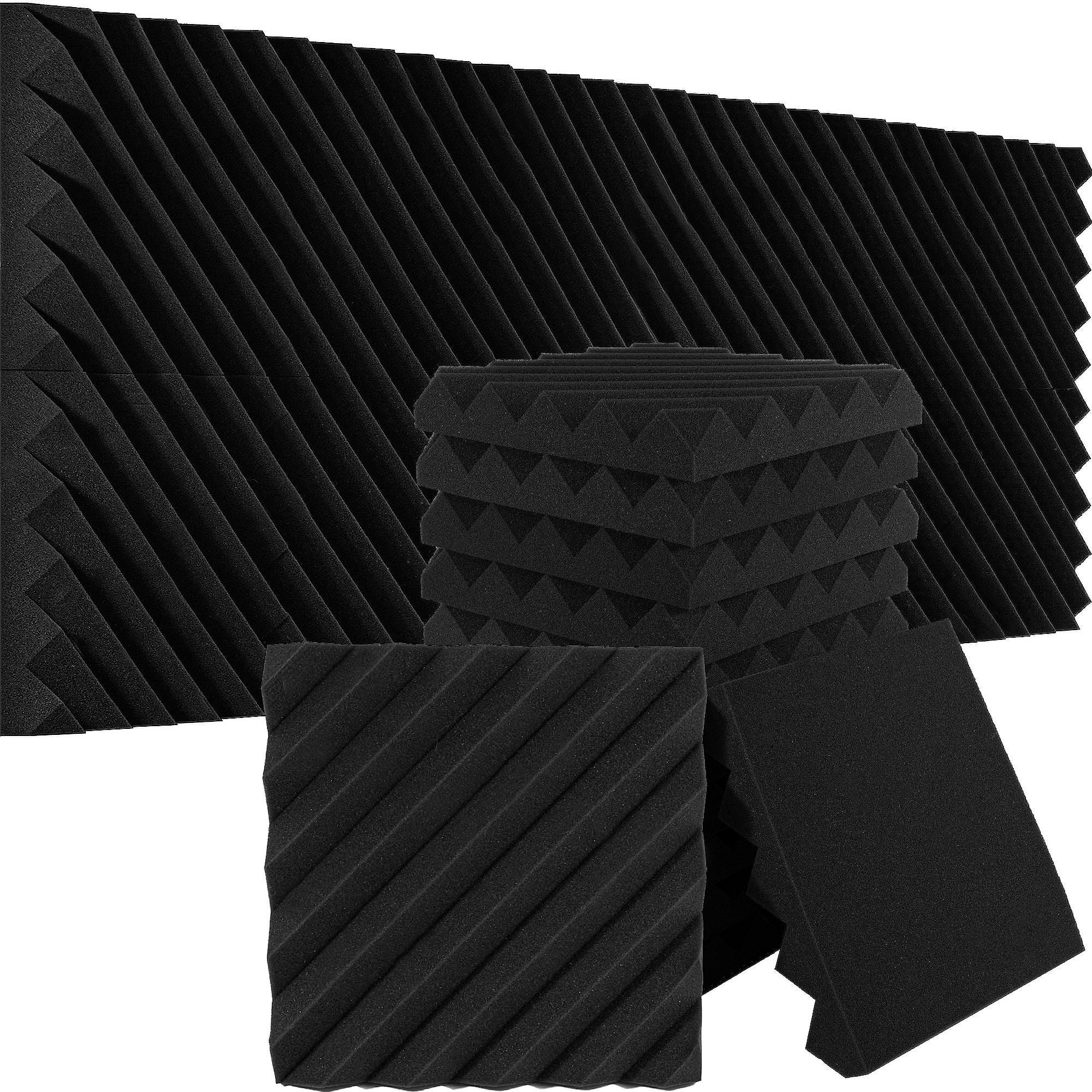 Slash Acoustic Foam Panels (12 Pack) - Linear Design Sound