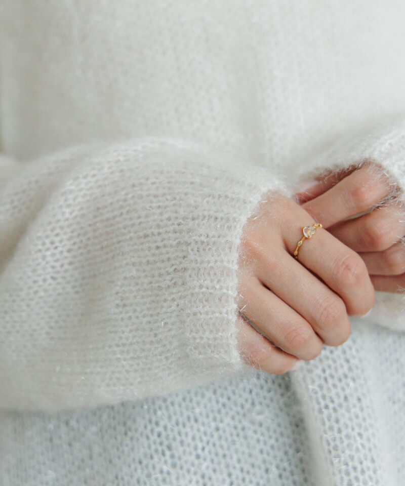 crystal heart ring～ｸﾘｽﾀﾙﾊｰﾄﾘﾝｸﾞ | flower／フラワー公式通販