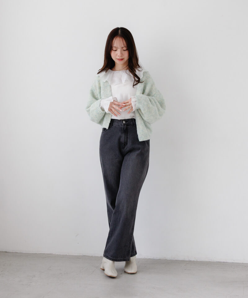 50%OFF】ruffled collar blouse～ﾗｯﾌﾙﾄﾞｶﾗｰﾌﾞﾗｳｽ | flower／フラワー