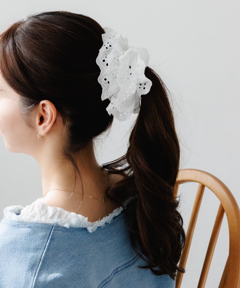 scallop lace chouchou～ｽｶﾗｯﾌﾟﾚｰｽｼｭｼｭ | flower／フラワー公式通販