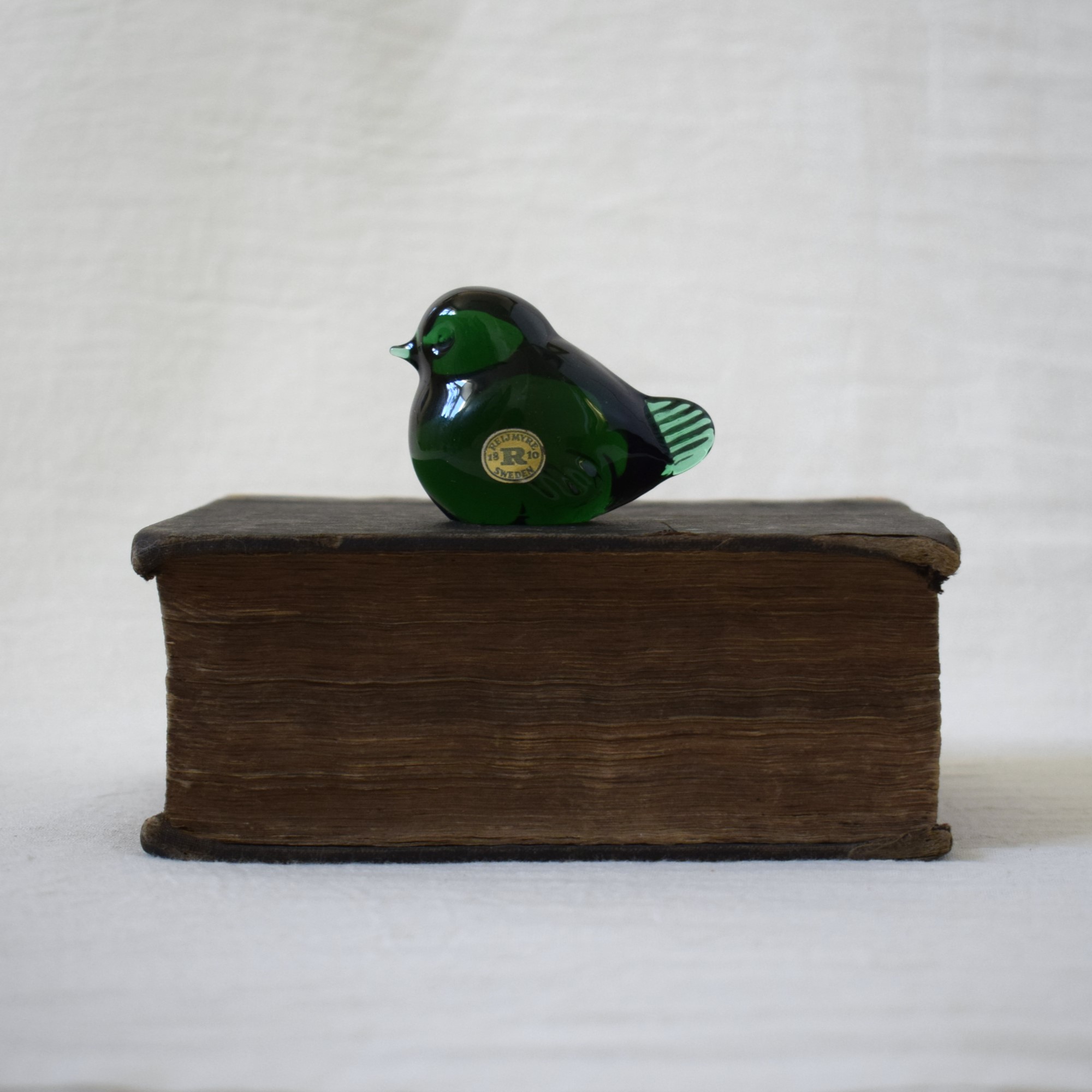 ミドリの鳥・ガラスの鳥のオブジェ / Reijmyreガラス工房