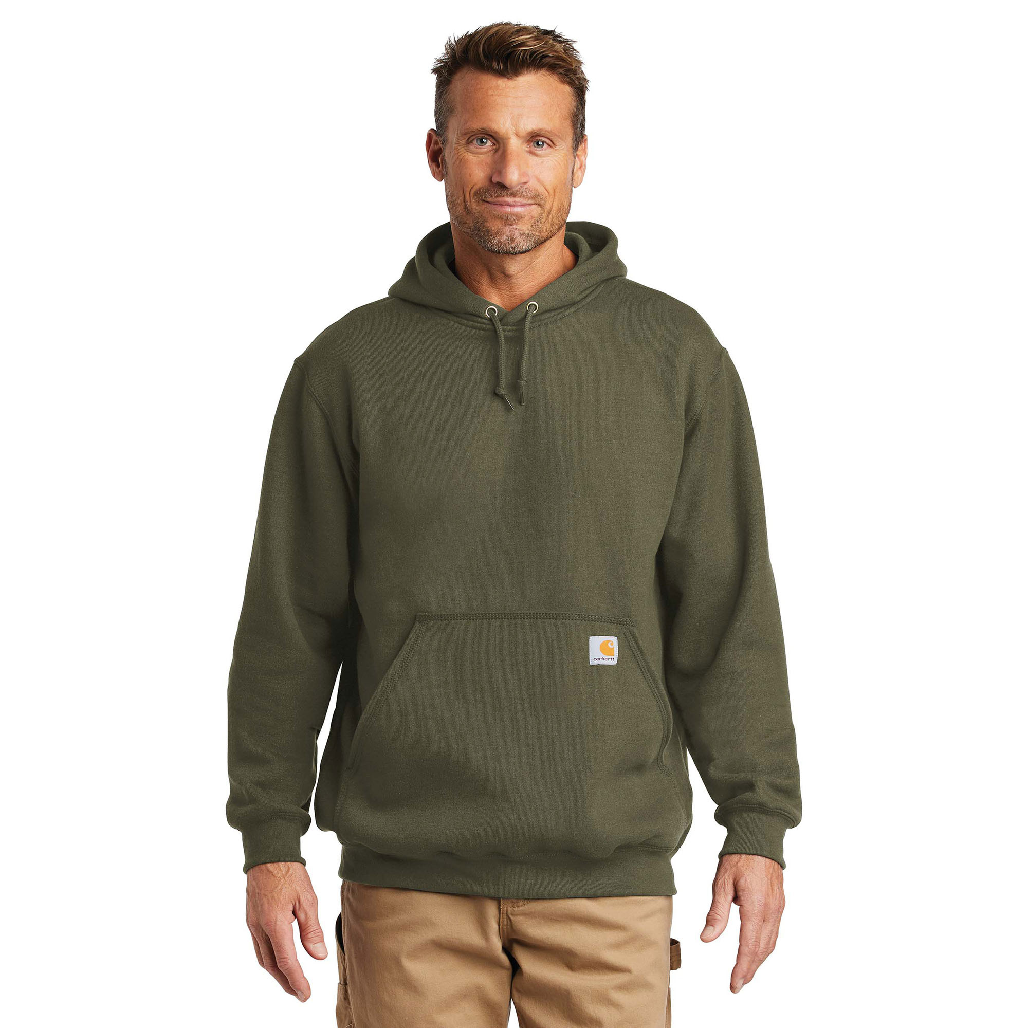 Carhartt K121 Hooded Pullover Midweight Sweatshirt - Moss | Full