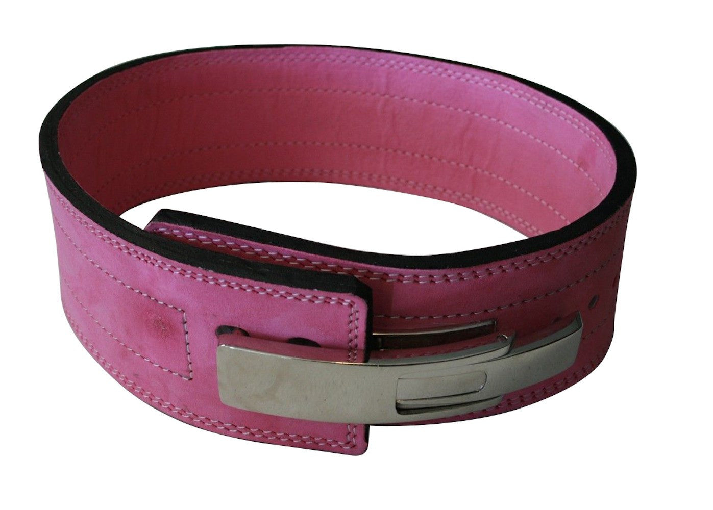 Powerlifting Lever Buckle 10mm Belt - Pink | Flexz Fitness