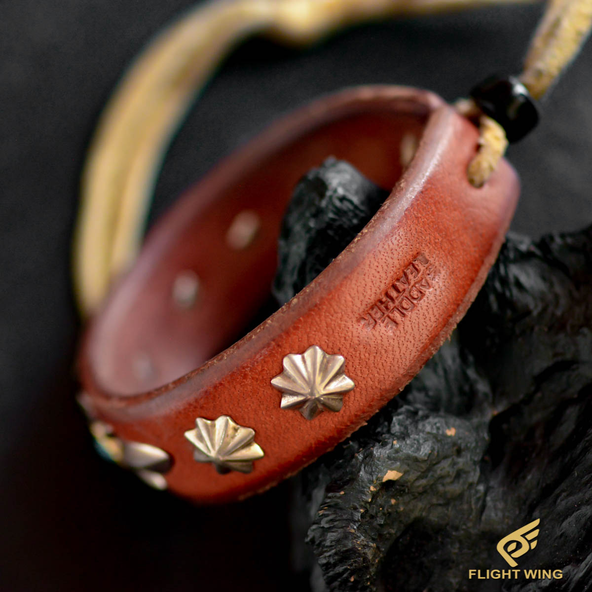 中古】金縄TQ付きGC24 革ブレス(サドル) / Goro's ゴローズ