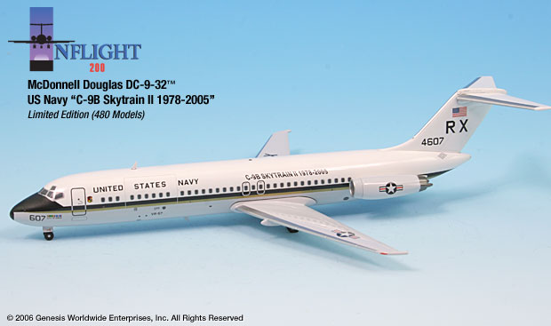 InFlight Model 1/200 C-9B Skytrain II アメリカ海軍 159116 w/stand