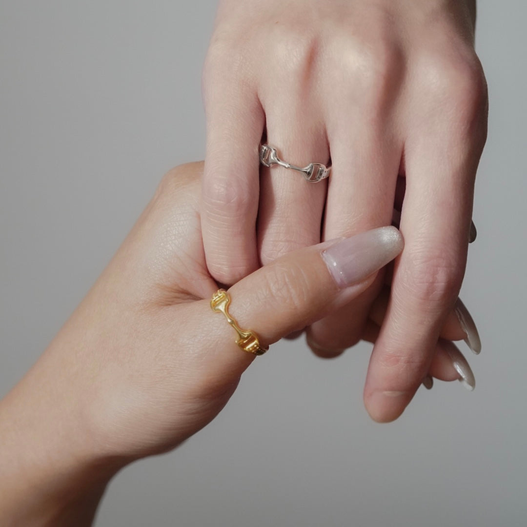 Horse Bit Ring(Gold) 【Silver925】 – FLÜGEL