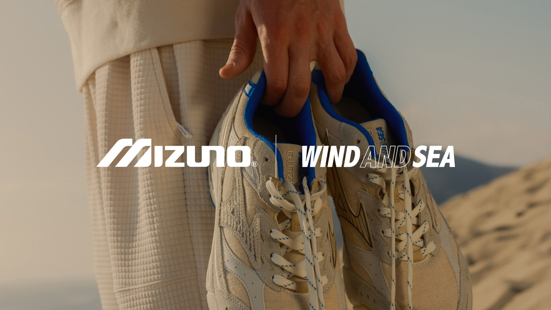 WIND AND SEAからMIZUNOとの初コラボスニーカーが11⽉9⽇(⼟)登場