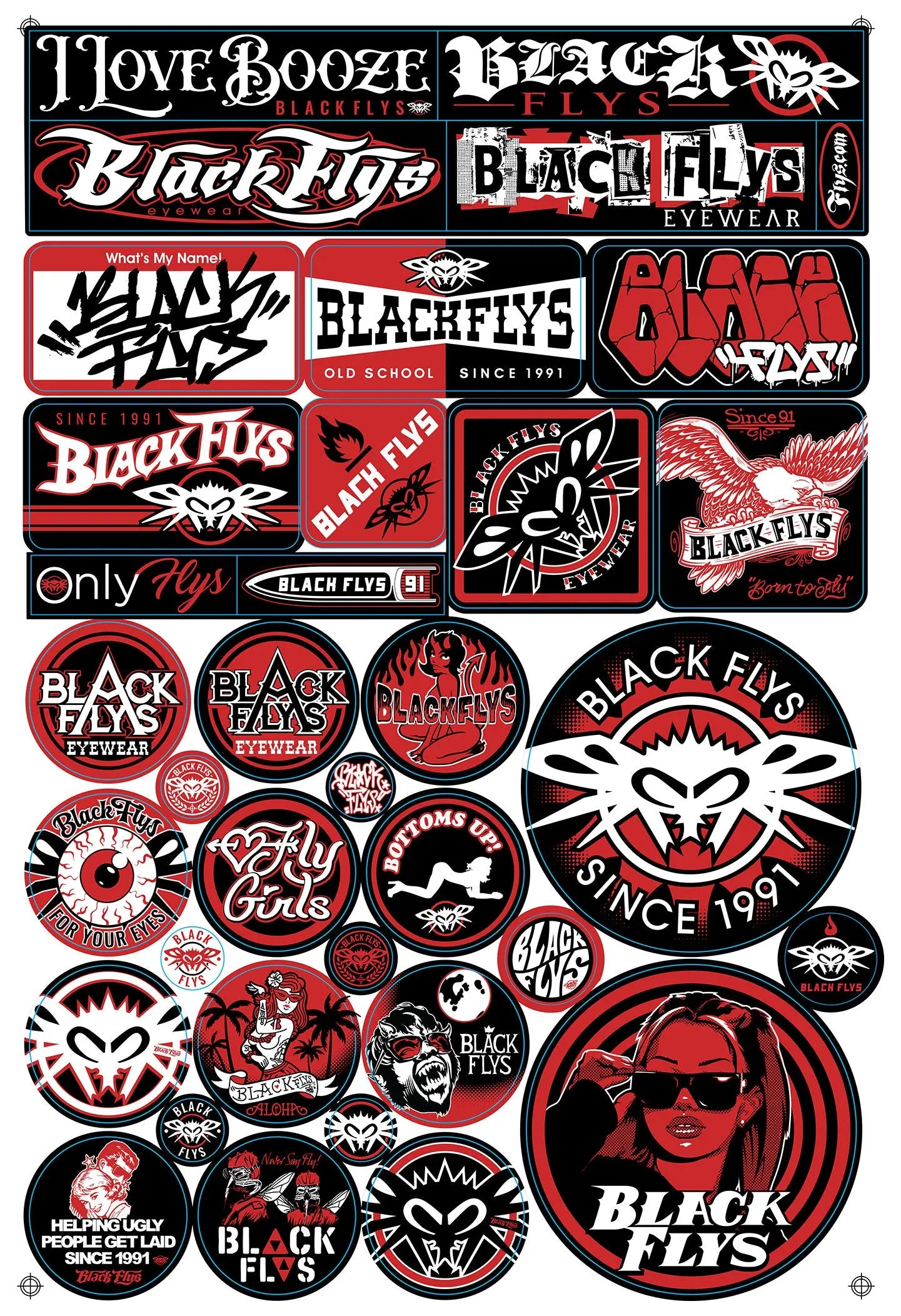 Mixed Sticker Pack - BlackFlys