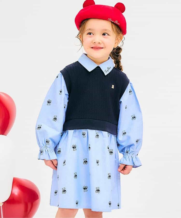 ☆SALE☆tiny bear ベストドッキングワンピース（V117955）|apres les