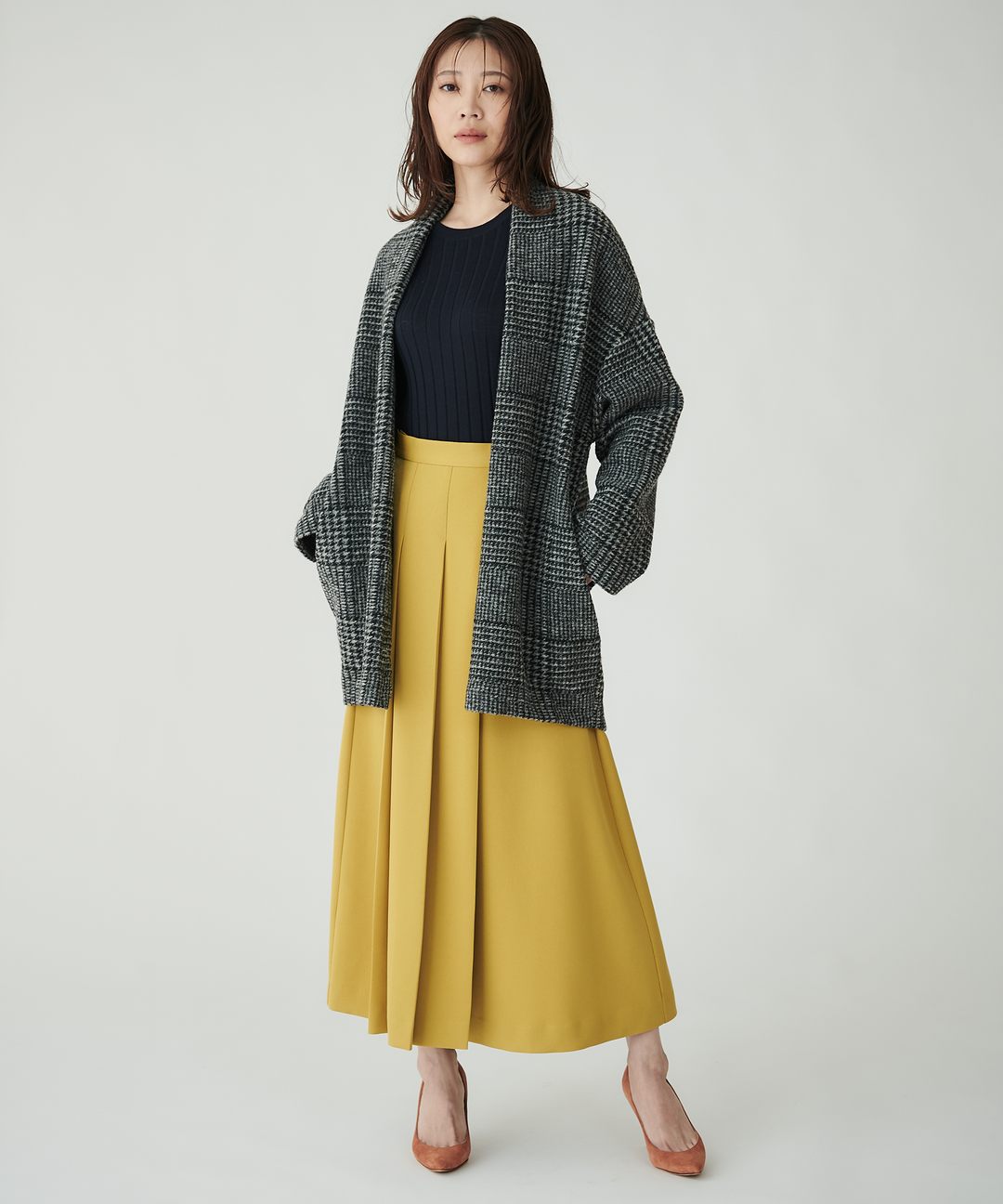 アシンメトリータックスカート – FACE SANS FARD