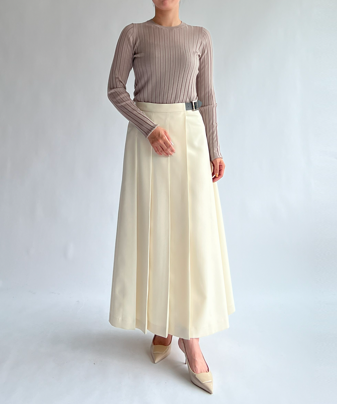 アシンメトリータックスカート – FACE SANS FARD