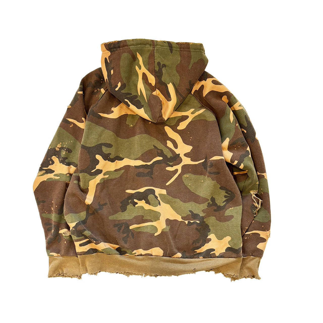 ANACHRONORM】HARD DAMAGED INNER WAFFLE SWEAT PARKA WOODLAND｜AN371