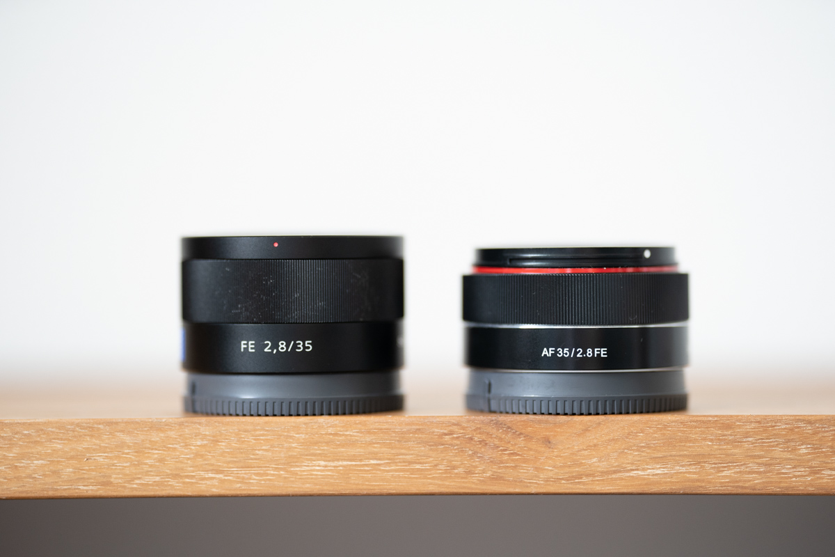 実機比較】Samyang AF35mmF2.8 FEレビュー と FE 35mm F2.8 ZA