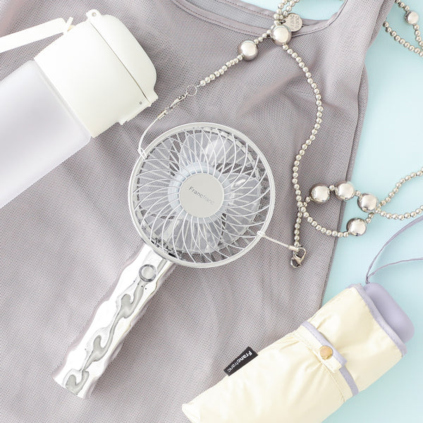 2025年モデル】フレ ハンディファン ウェーブ シルバー | Francfranc