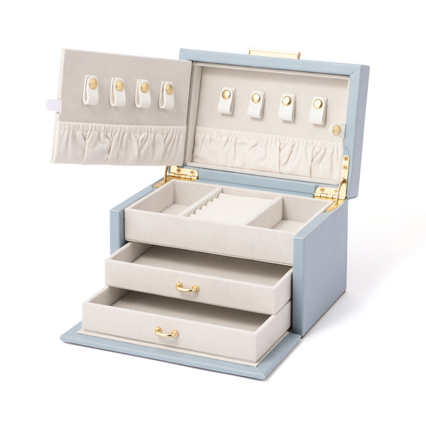 エンブロイダリーフラワー ジュエリーボックス S ブルー | Francfranc