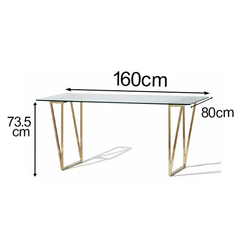 フェリシテ ダイニングテーブル クリア W160 | Francfranc（フラン